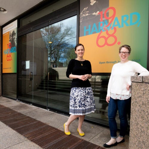Juliana Kuipers, on right and Emily Atkins are the curators of a new
