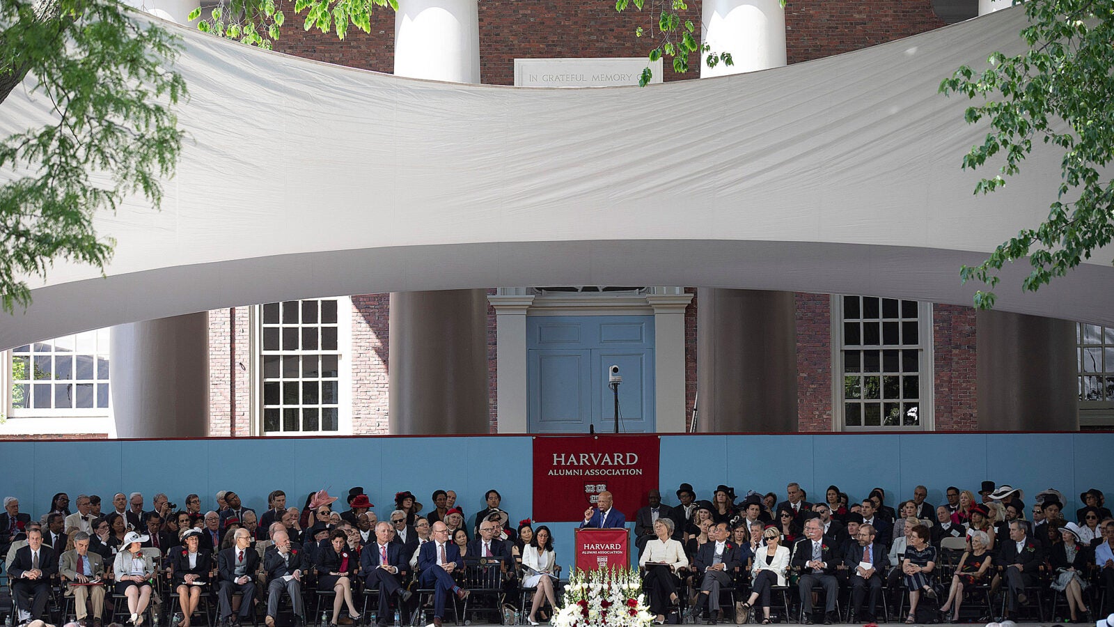 John Lewis speaks to Harvard graduates.