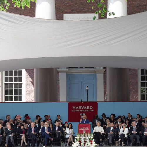 John Lewis speaks to Harvard graduates.