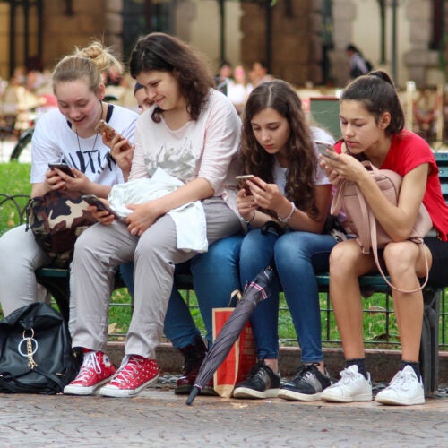 Teens on smartphones