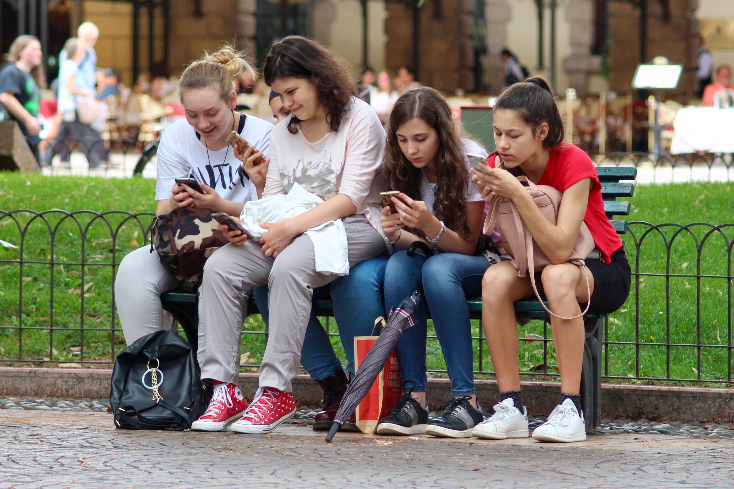 Teens on smartphones