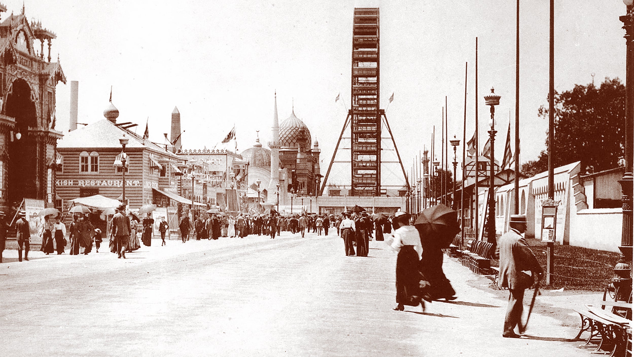 Midway at the Chicago World's Fair of 1893.