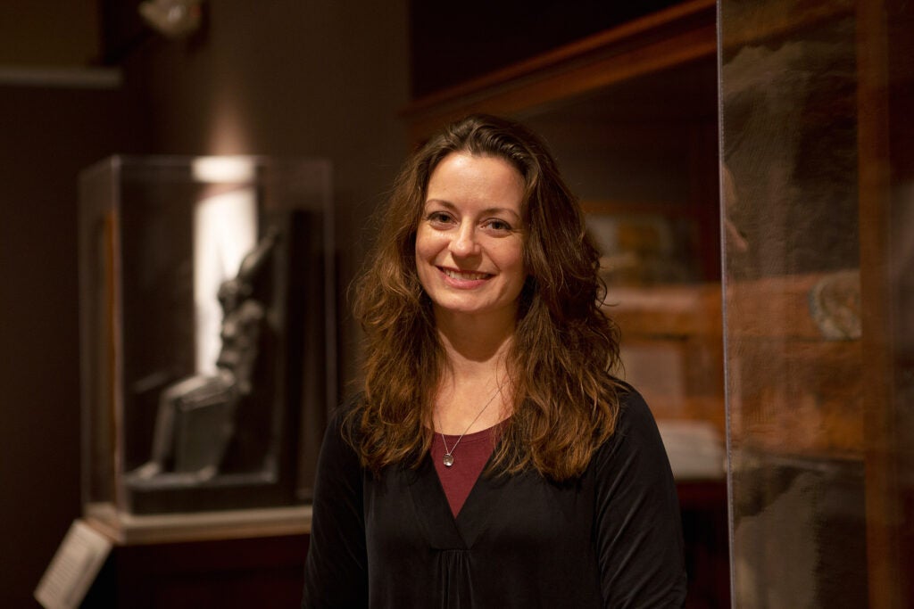 Christina Riggs at Harvard's Semitic Museum.