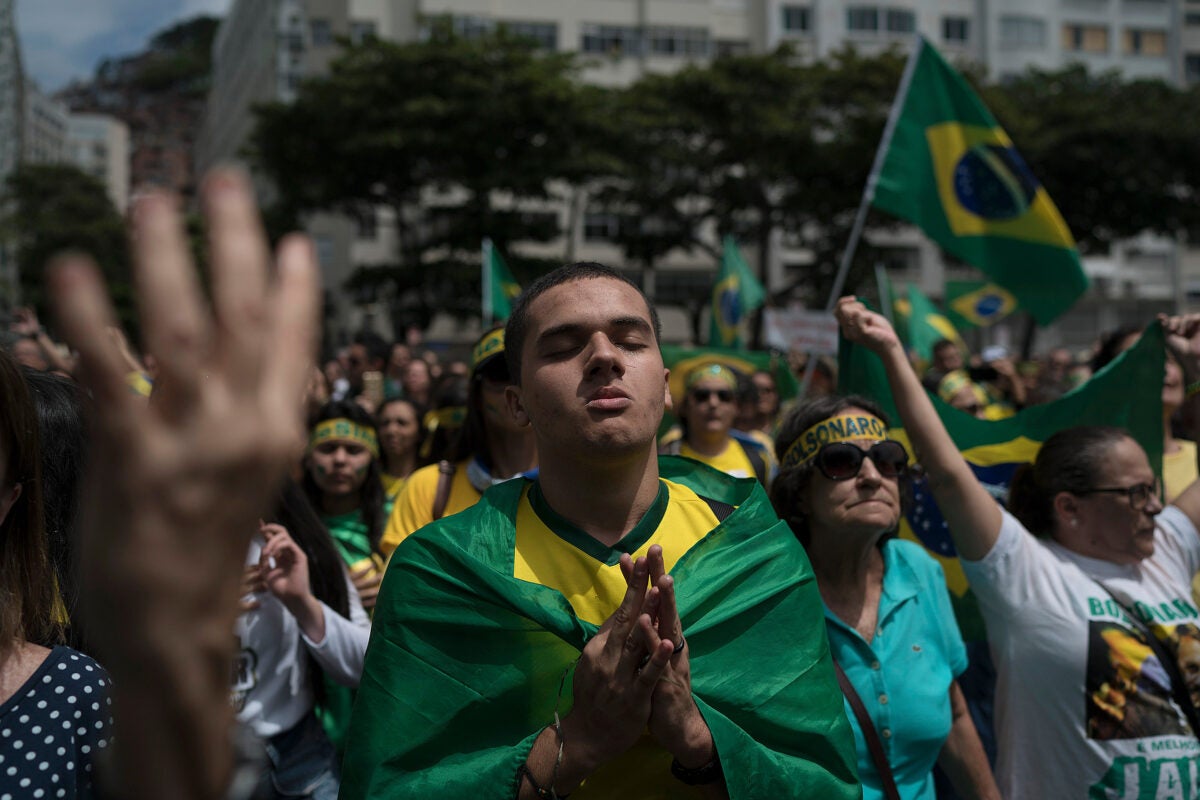 Bolsonaro campaign rally in Rio de Janeiro.