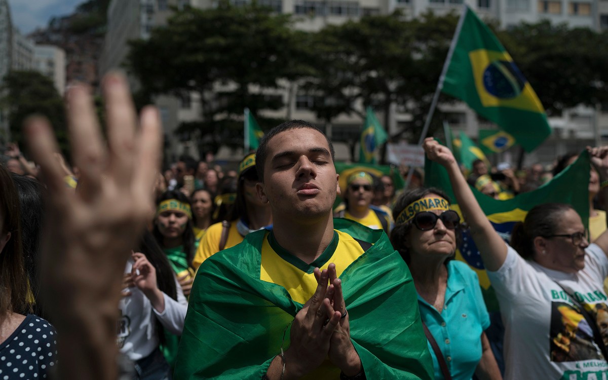 Bolsonaro campaign rally in Rio de Janeiro.