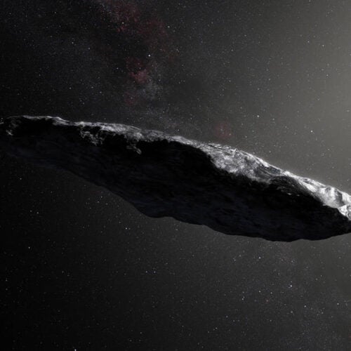 Artist's rendering of 'Oumuamua.