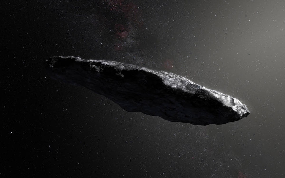 Artist's rendering of 'Oumuamua.