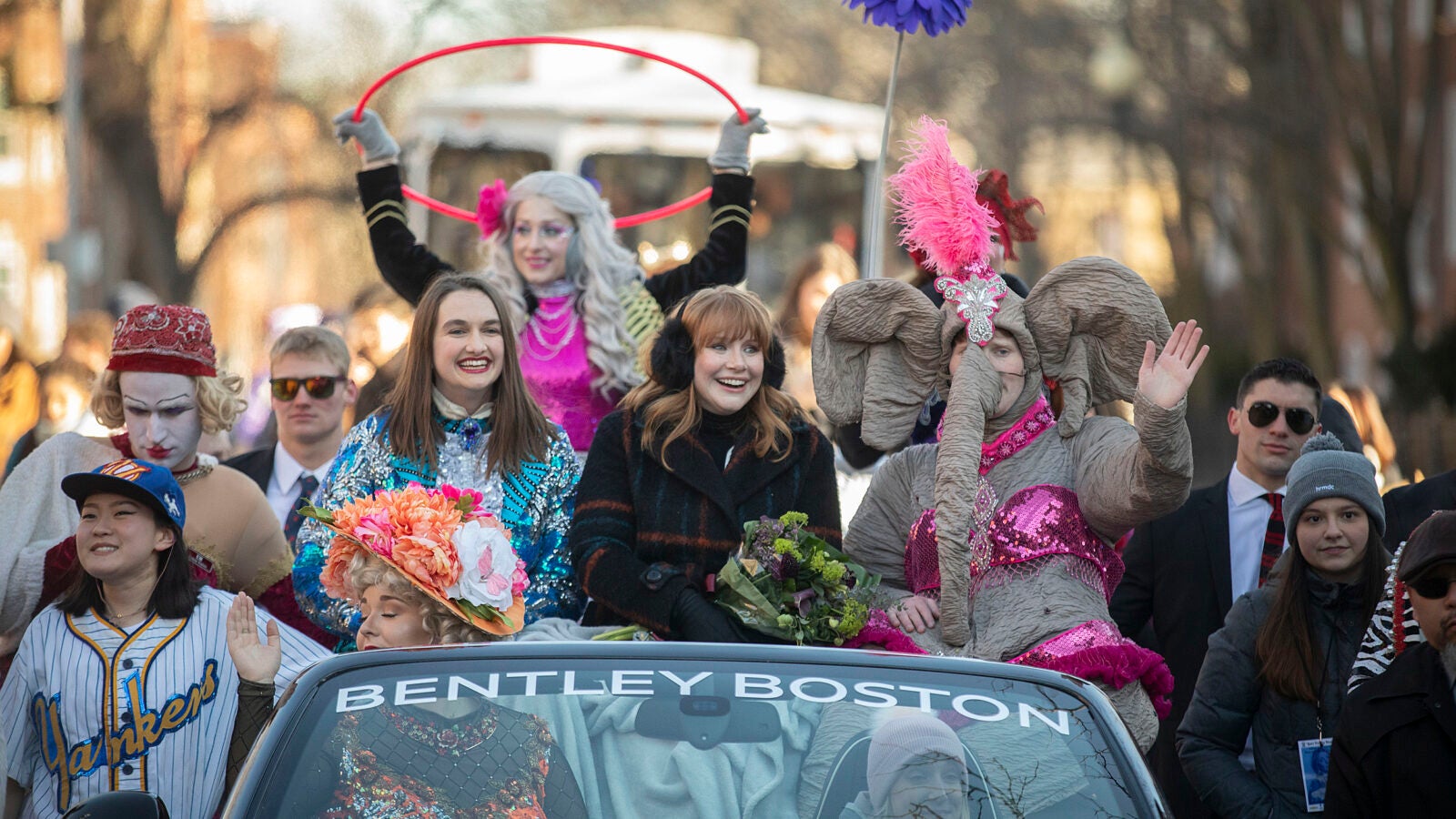 Bryce Dallas Howard in the Hasty Pudding parade