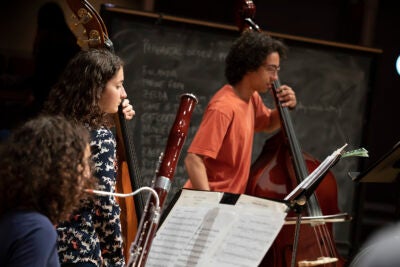 Harvard Pops Orchestra rehearses