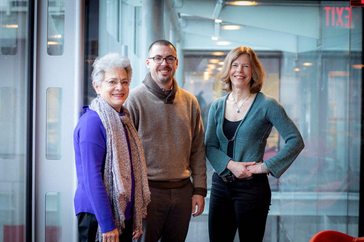 Barbara Grosz (from left), Jeff Behrend, and Allison Simmons