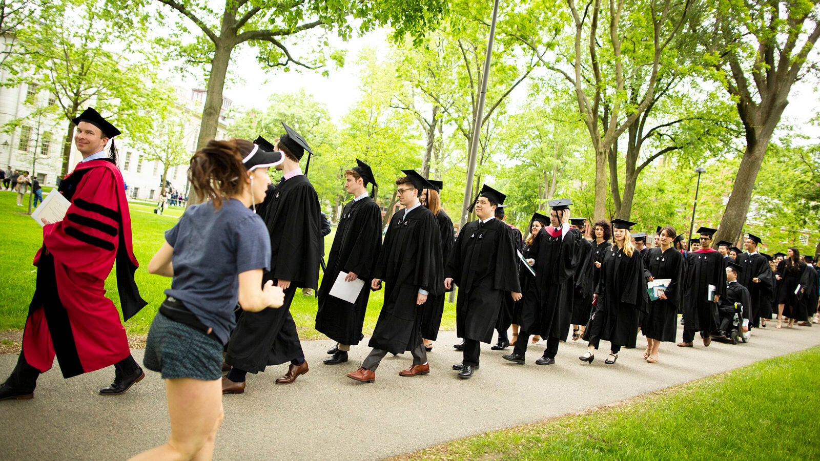 Students in a processional during Phi Beta Kappa Literary Exercises.