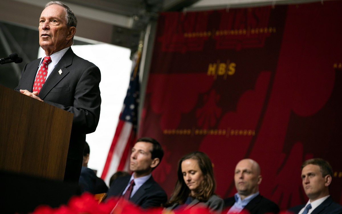 Michael R. Bloomberg speaks at Class Day at Harvard Business School