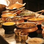 Indian food buffet.