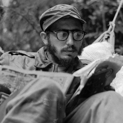 Young Fidel Castro in 1957.