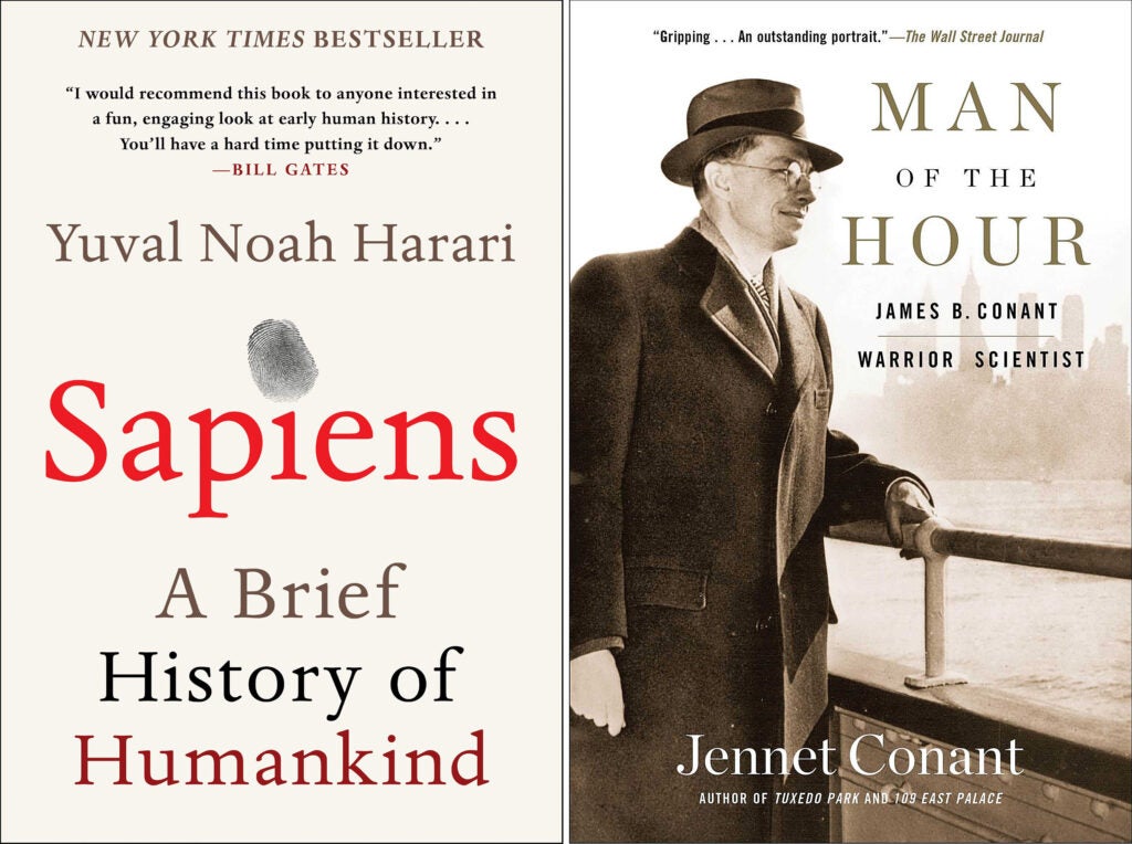 Sapiens and Man of the Hour book covers