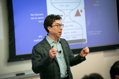 Jonathan Zittrain giving a presentation