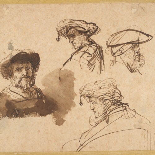 Four Studies of Male Heads,