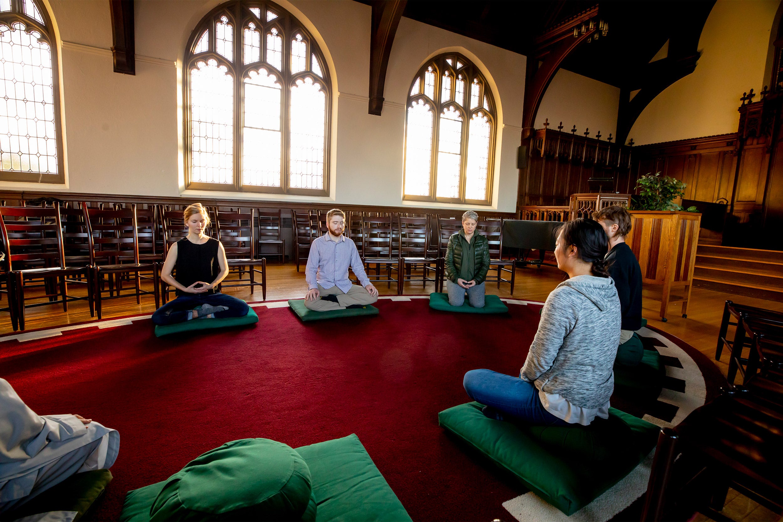 Meditation session at the Harvard Divinity School