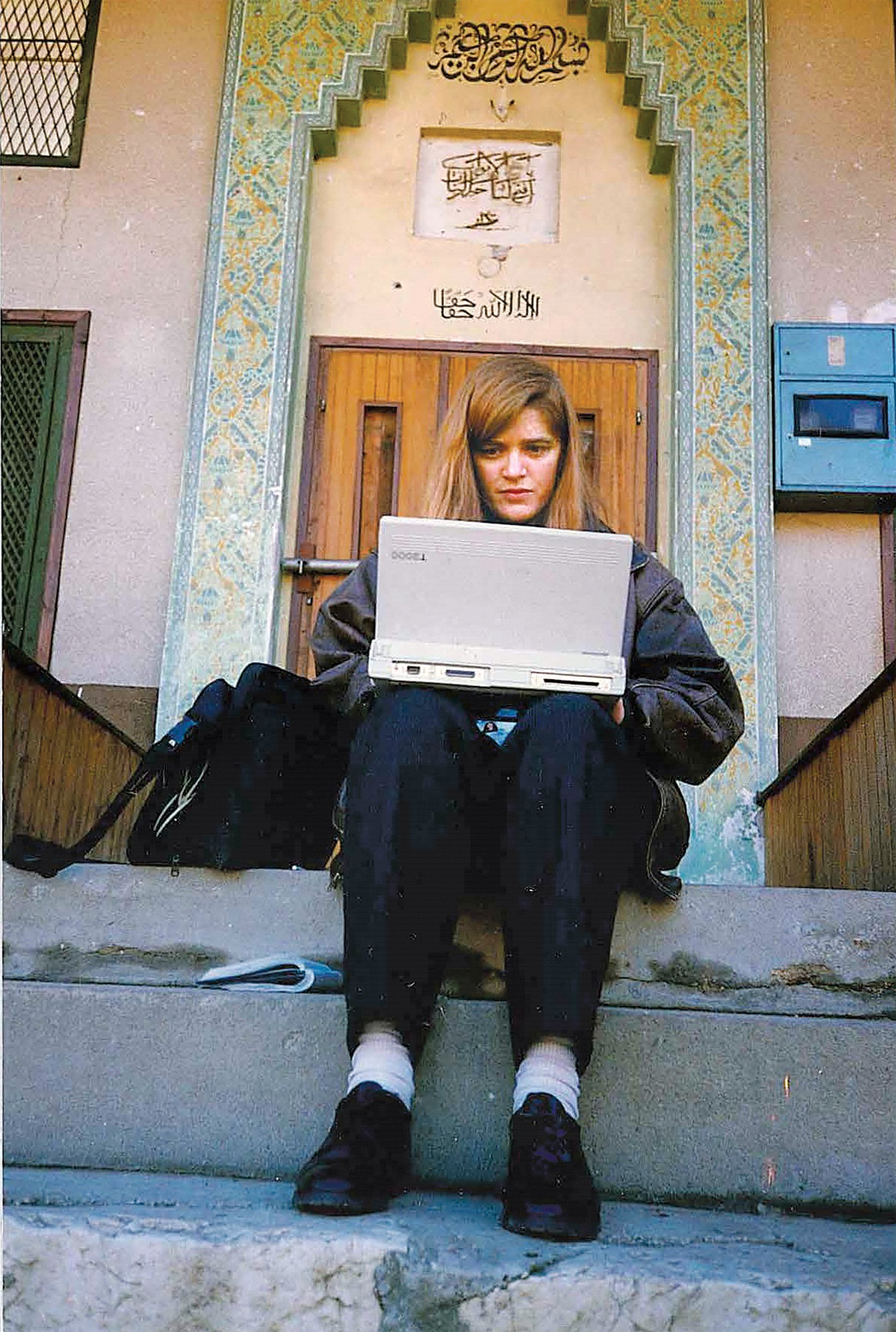 Samantha Power writing in Sarajevo.