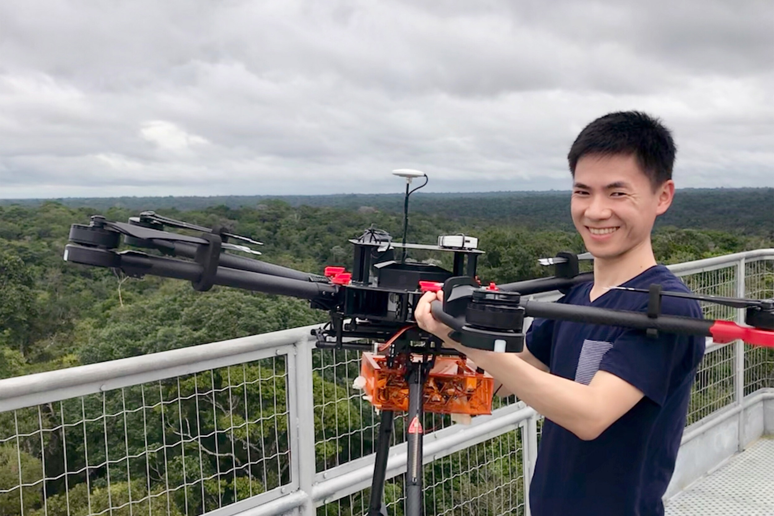 Jackie with a drone,