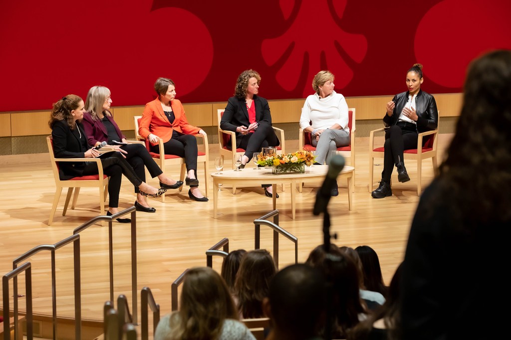 Five notable Harvard star athlete/alumni discuss women in leadership roles and what they've learned from sports about power at Harvard Business School.