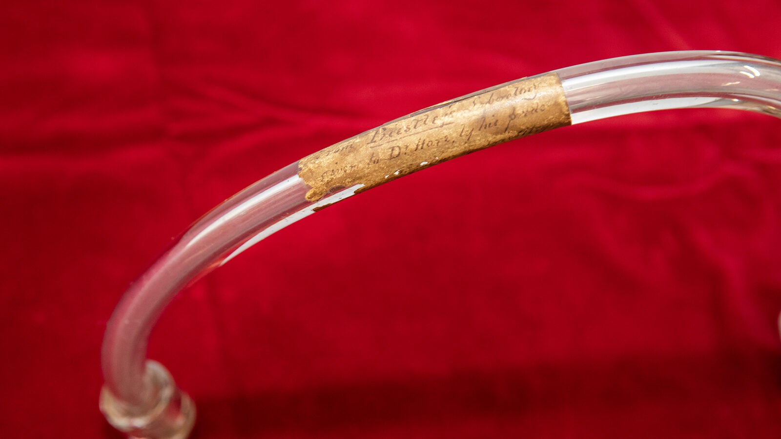 8. This thick glass tube is a treasured relic of the great English chemist, Joseph Priestley