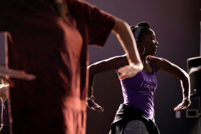 Aysha Upchurch teaches Hip Hop Dance in Farkas Hall.