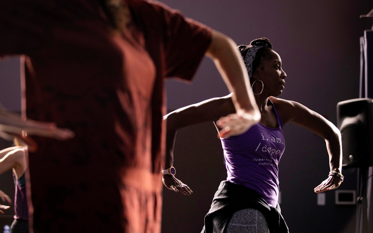 Aysha Upchurch teaches Hip Hop Dance in Farkas Hall.