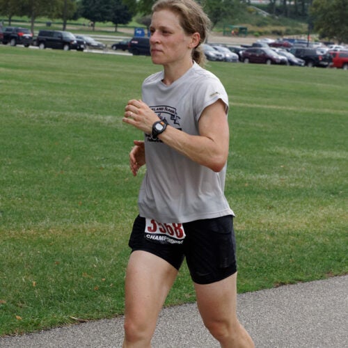 Jenny Hoffman runs.