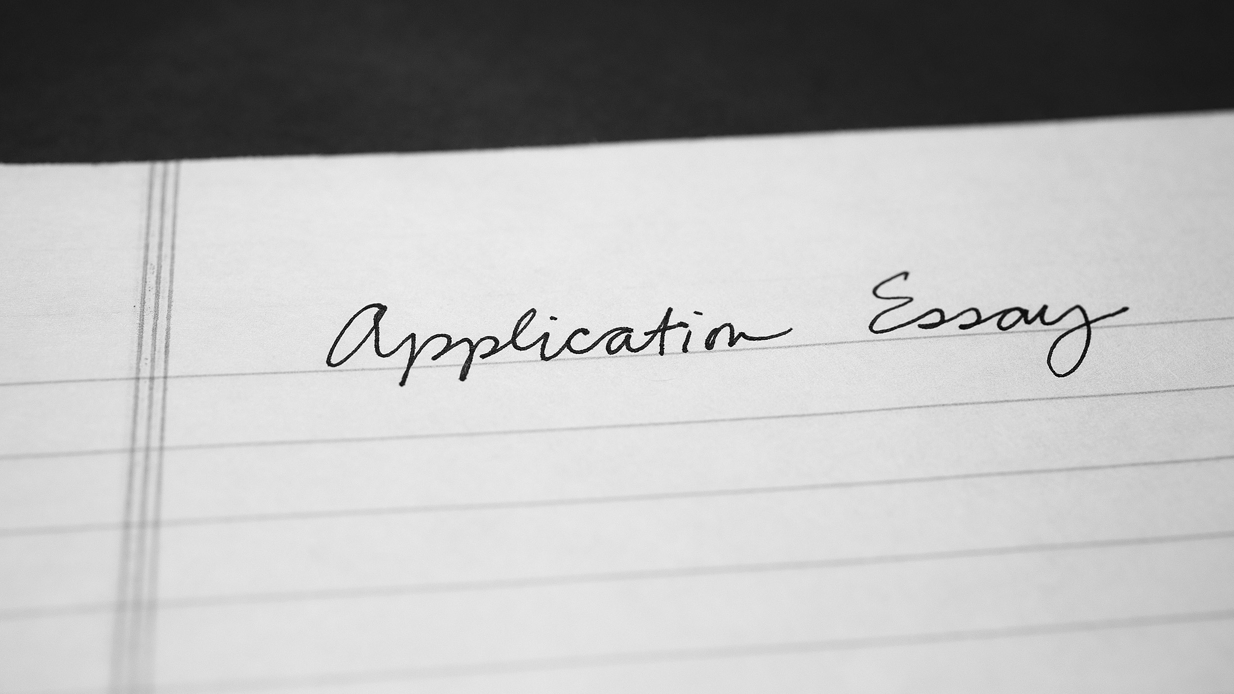 Application essay.