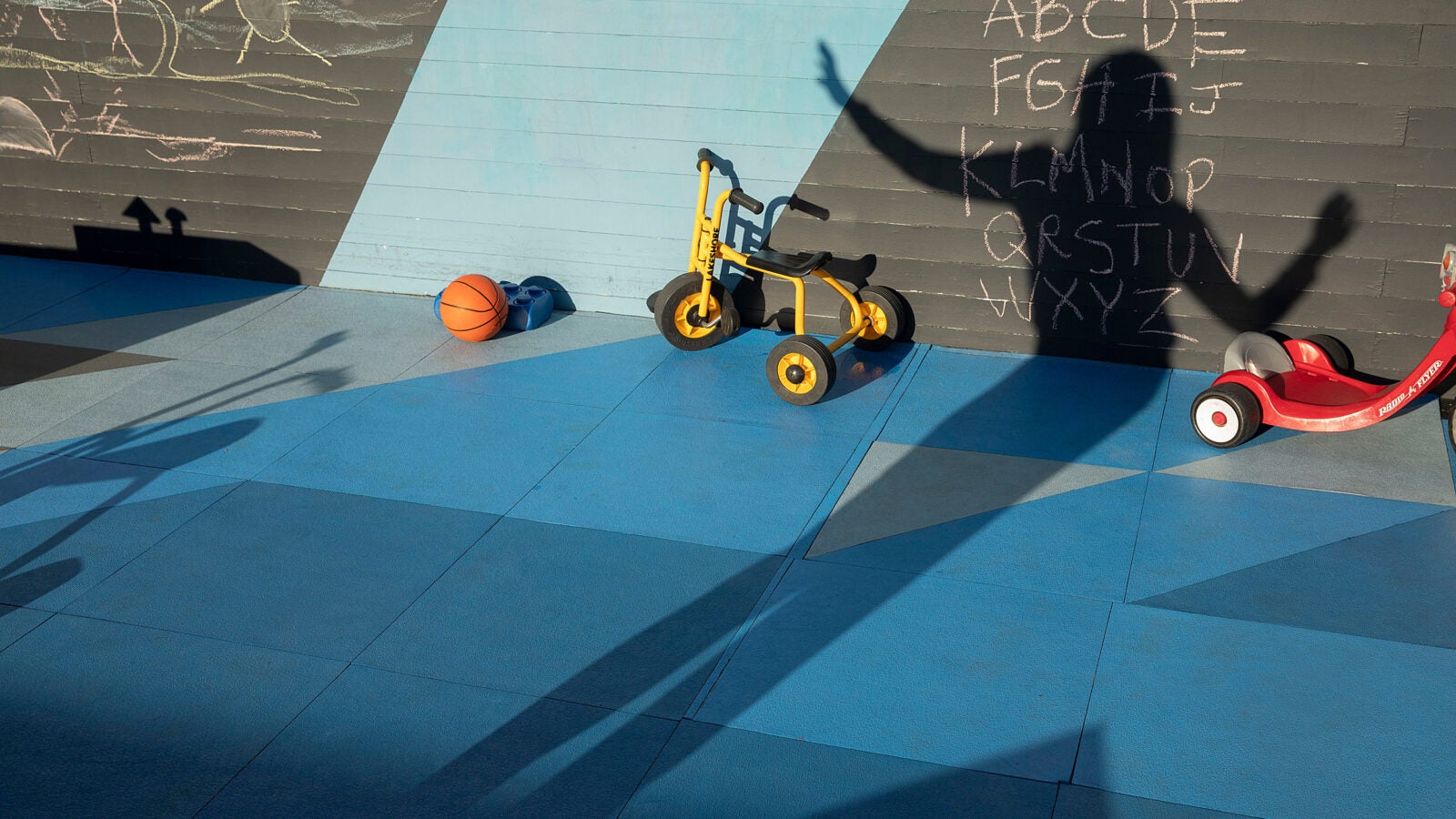 Shadow showing across playground.