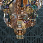 A close up view of a quantum computer.