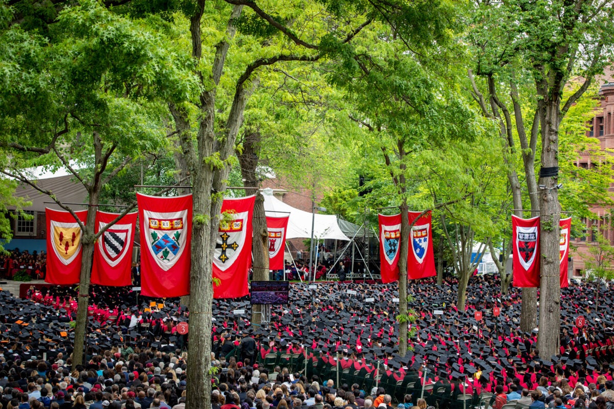 Harvard Yard during Commencement.