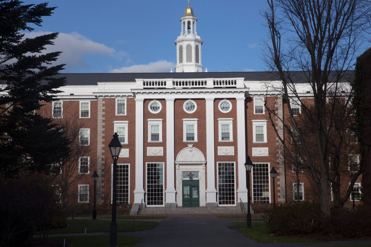 Views of the Baker Library at Harvard Business School.