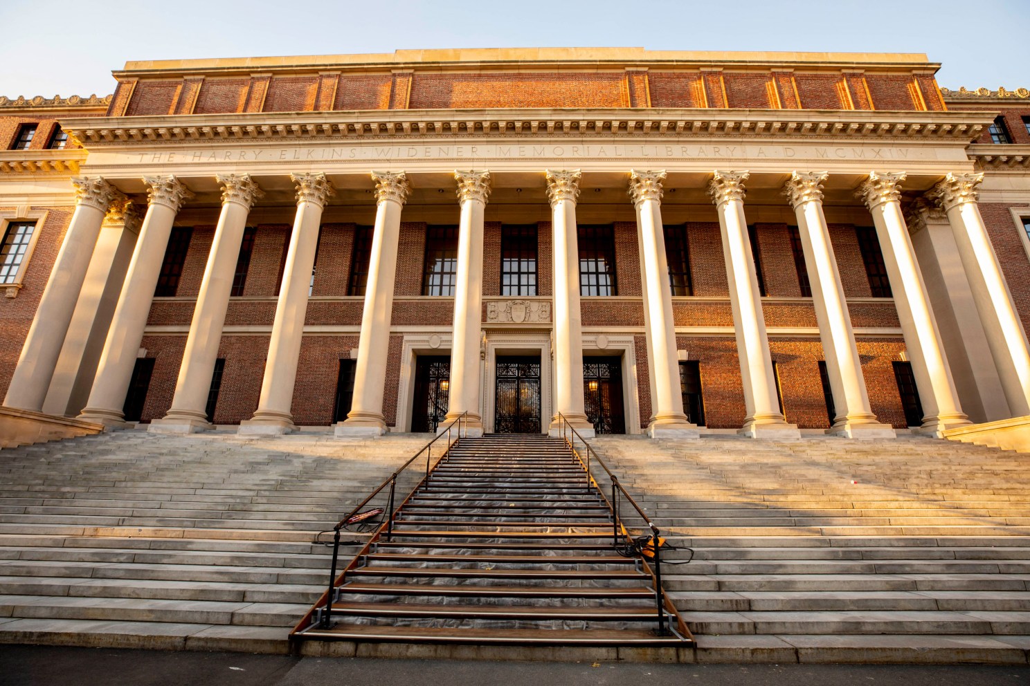 Widener Library exterior.