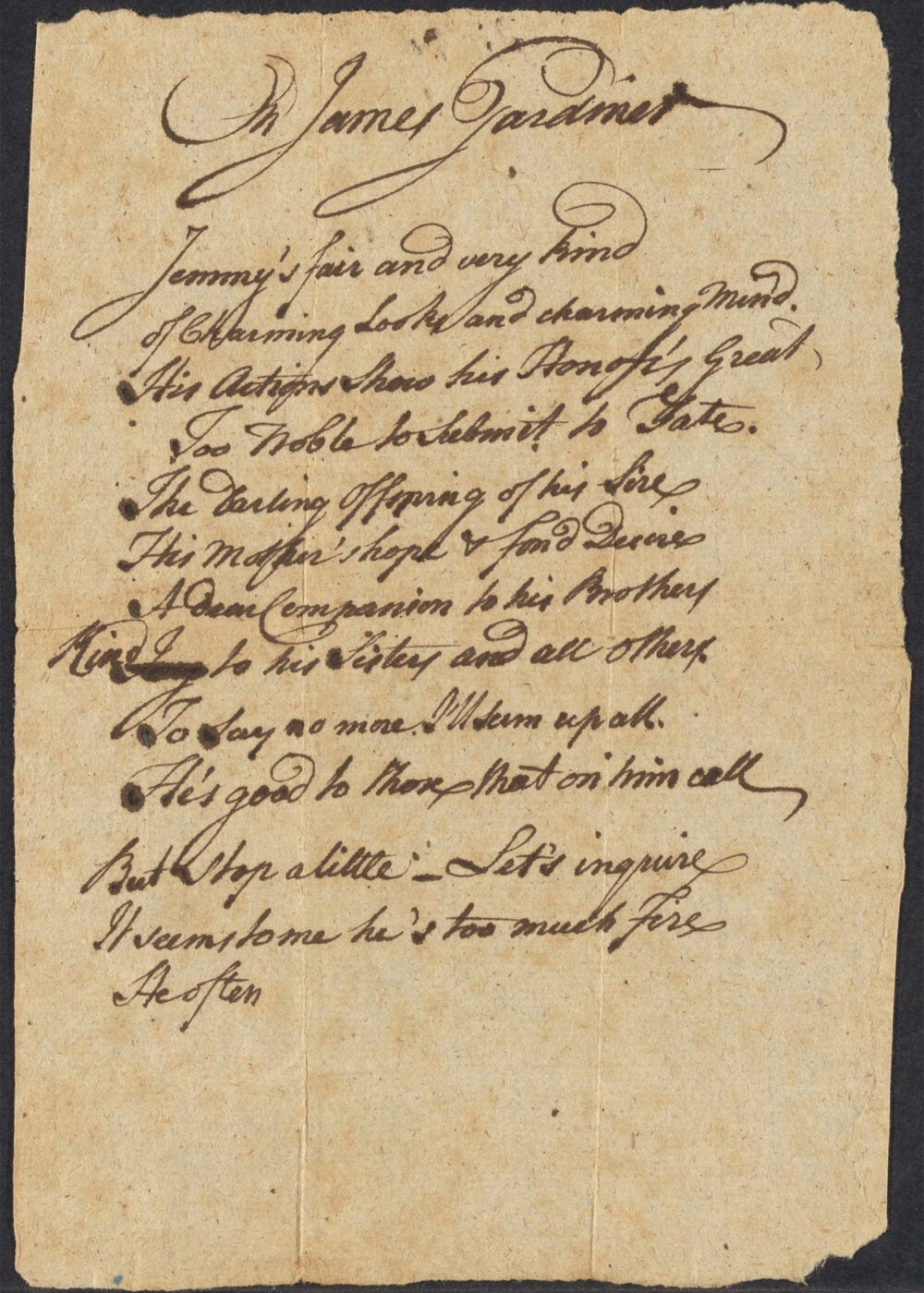 A poem from mid-1700s.