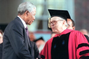 Rick Hunt and Nelson Mandela.