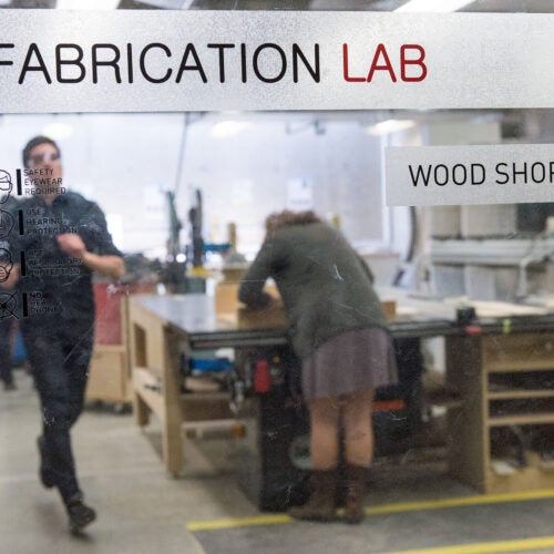 Workers in Fabrication Lab.
