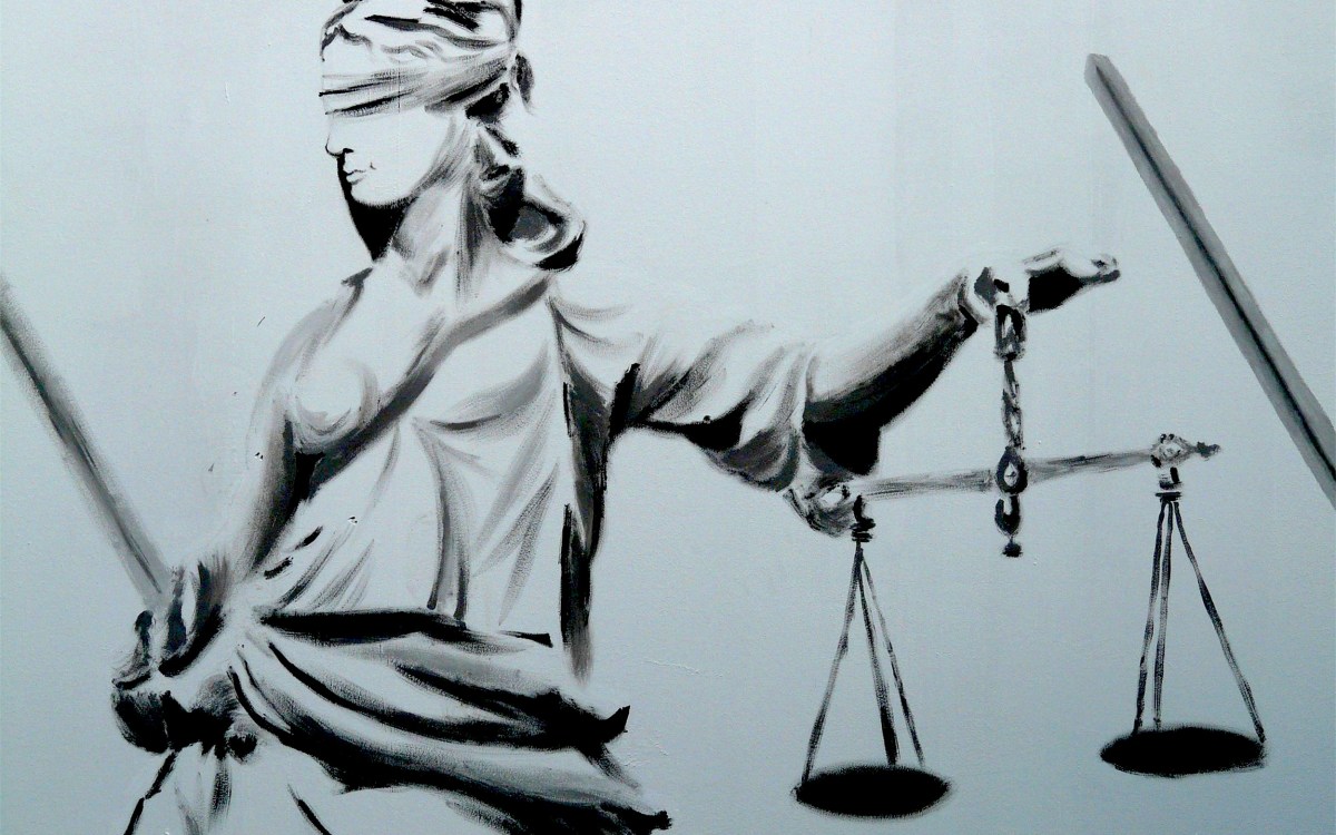 Ilustration scales of justice.