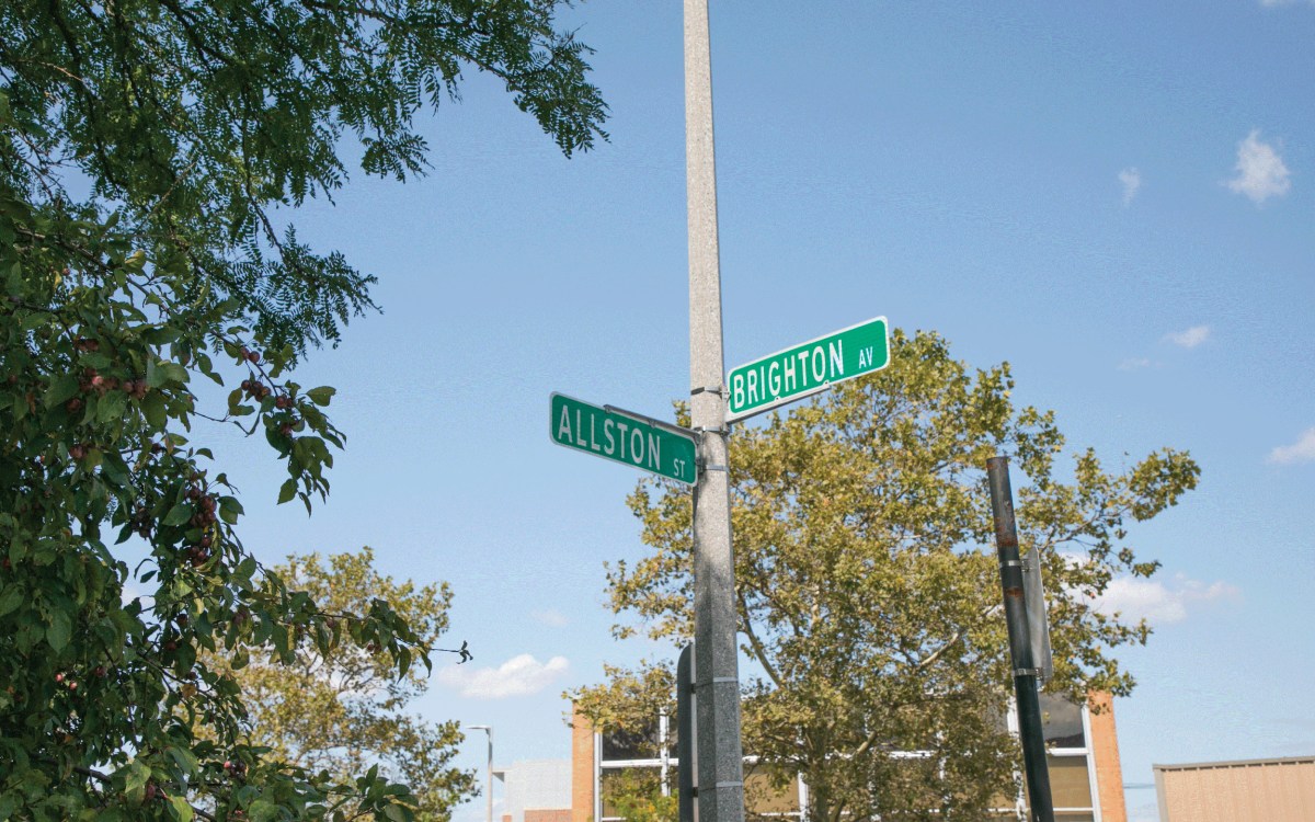 Allston Brighton street sign.