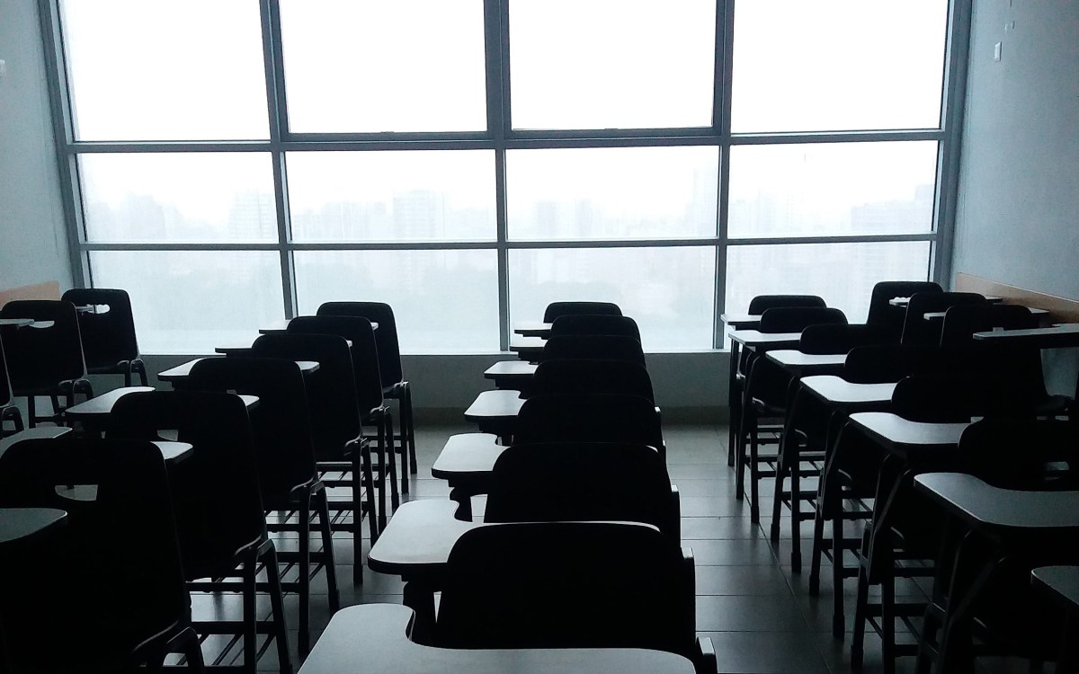 Empty classroom.