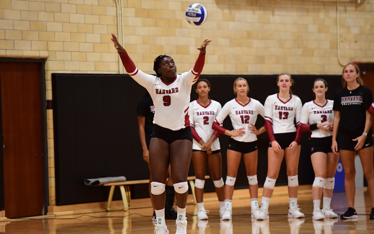 Sopa Adeleye on the volleyball court.