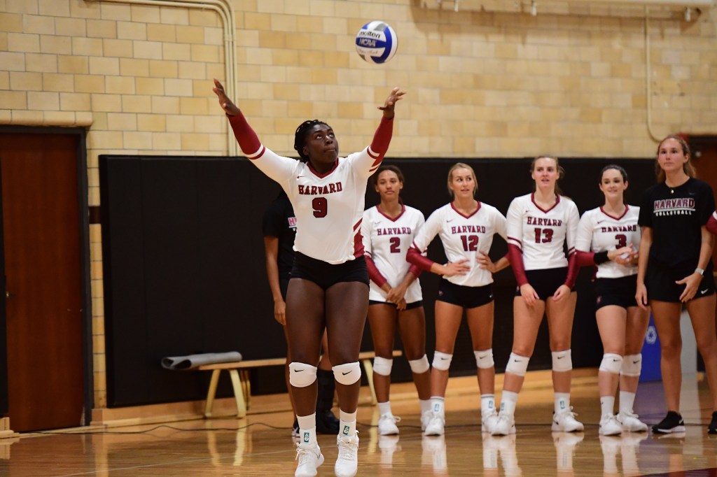 Sopa Adeleye on the volleyball court.