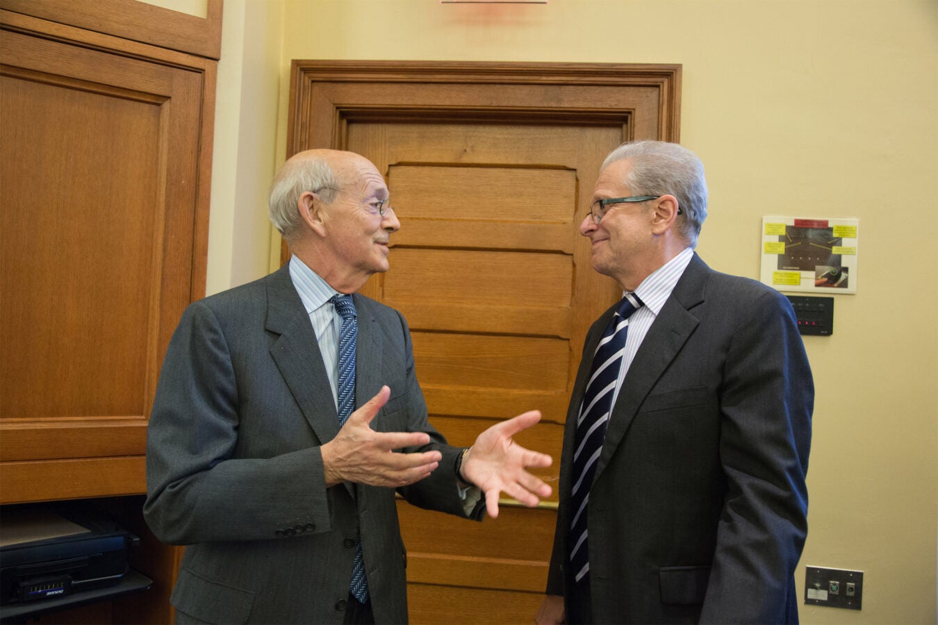 Justice Breyer and Laurence Tribe.