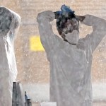 Health care workers in Texas testing for COVID-19.