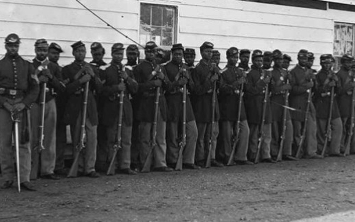 Black soldiers from the Civil War.