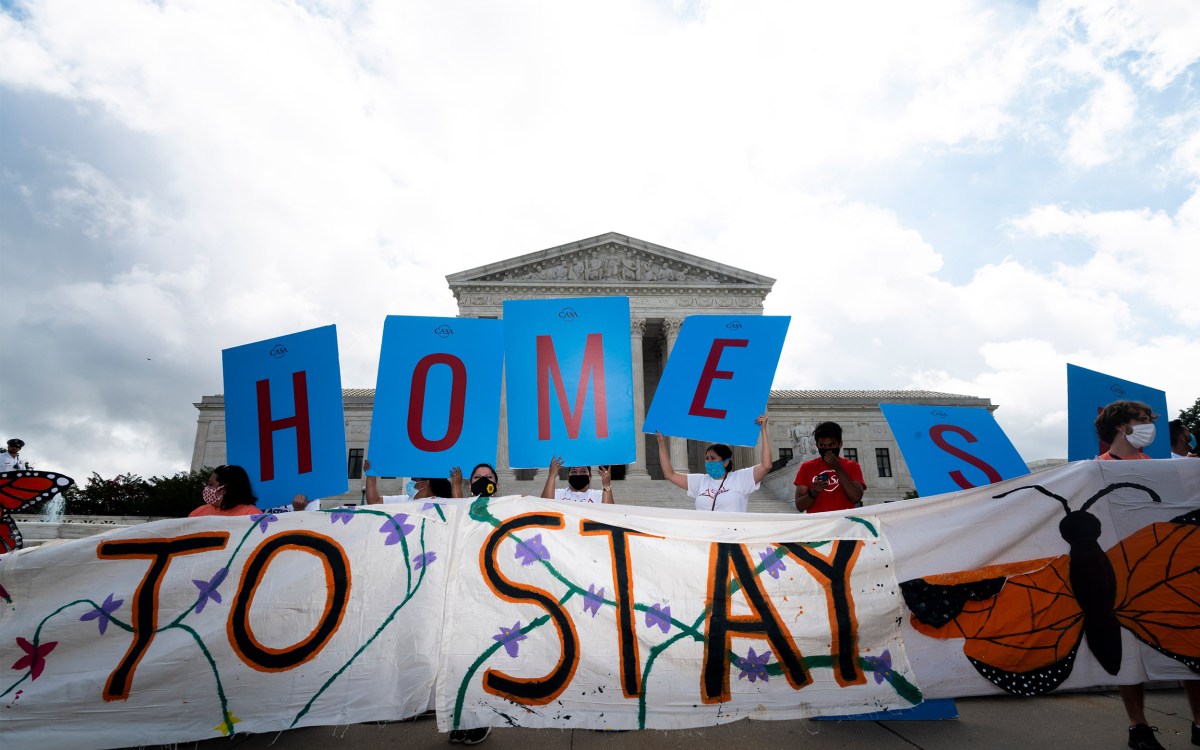 Dreamers and DACA supporters rally outside of the U.S. Supreme Court.