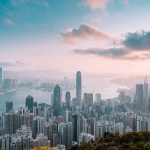 Hong Kong skyline.