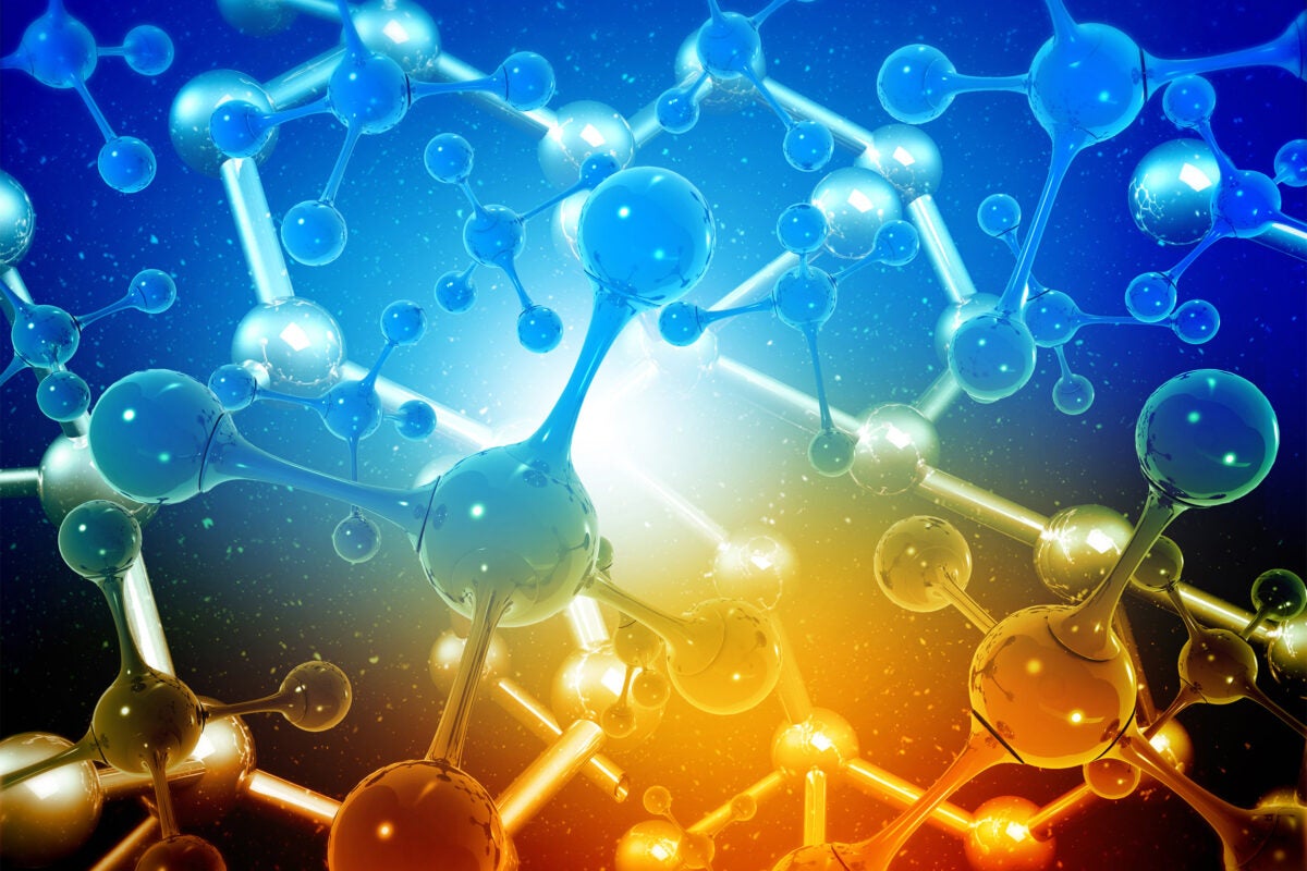Abstract molecule network background.