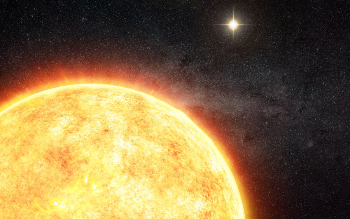 A binary companion the sun is shown..